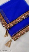 Net Real Mirrors Border Dupatta Indian Party  Wedding Bollywood Style Dupatta