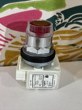 Schneider Electric 9001 KM1 Push Button Pilot Light Switch, Red, 110-120V