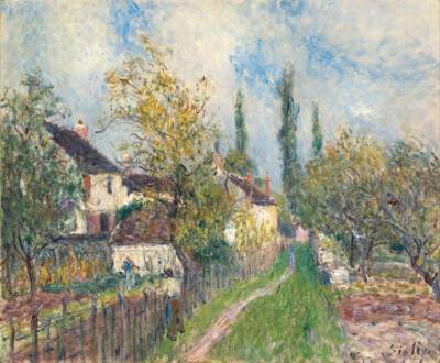 Alfred Sisley - Un sentier aux Sablons Giclee Fine Art Print on Canvas Decor 36''