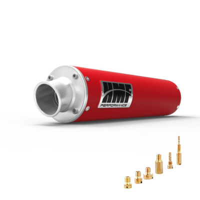HMF Suzuki Vinson Slip On Exhaust Red + Jets (02-07)