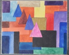 Thilo Maatsch Original Wasserfarbe Malerei Handsigniert Verso German Bauhaus Art