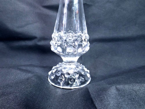 Vintage Fenton Glass Clear Hobnail Swung Vase, 10" - Picture 5 of 9