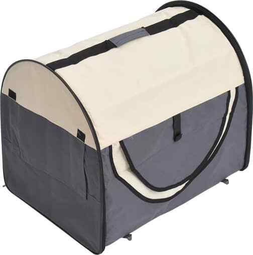 AllMyPets Trasportino per cani pieghevole grigio 46x36x41cm D10154