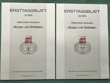 Je 1x Ersttagsblatt ETB Berlin/Bund;  15/1979 und 23/1979 "Burgen und Schl&ouml;sser"