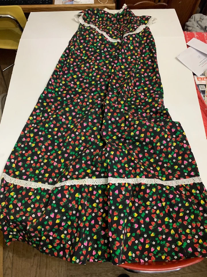 Vestido sin mangas vintage Sun informal de algodón hawaiano fresa novedad para mujer Foto 4 de 4