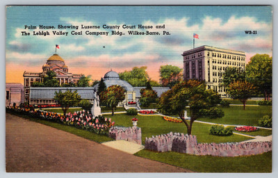 c1940s Wilkes-Barre PA Luzerne County Court House Lehigh Valley Postcard