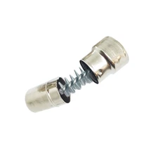 BATTERY POST  AND TERMINAL BRUSH COMBO, Metal housing, Chrome