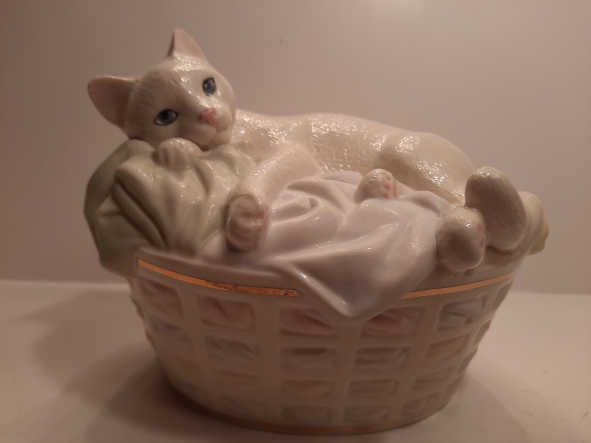 Lenox American By Design ZZZ Perfect Spot Laundry Basket Cat