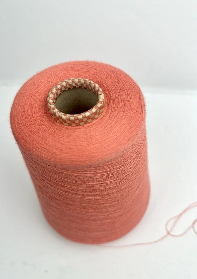 Пряжа кашемировая Cone Of Cariaggi Soffio 2/60 415 г коралловый цвет Италия 0/Кружево - Изображение 3 из 4