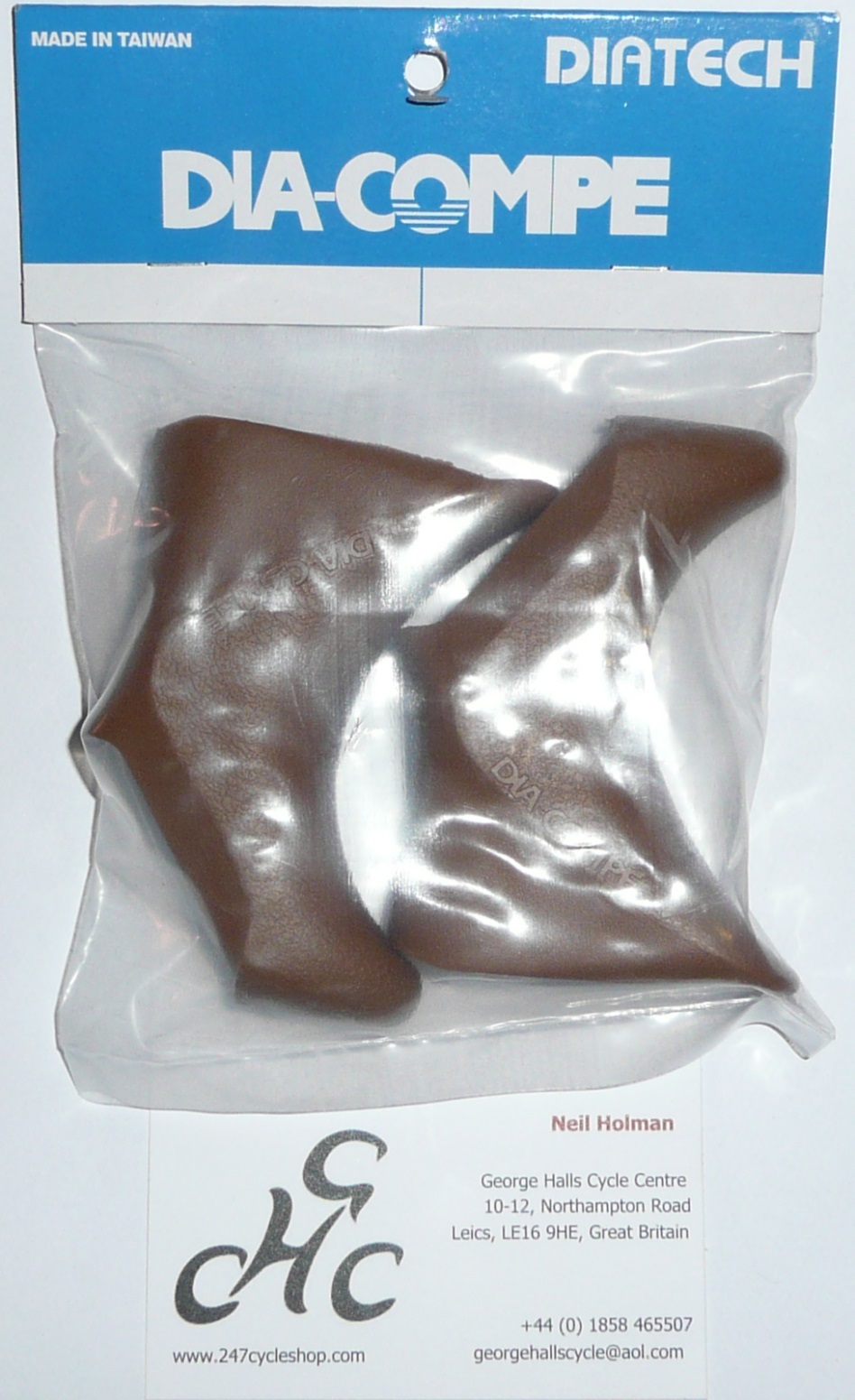 1pr Genuine DIA COMPE 287 & 287 V & T Tandem Aero brake lever hoods brown