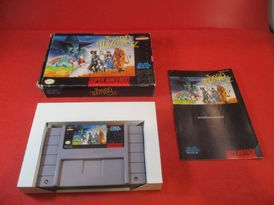 The Wizard of Oz (Super Nintendo SNES) COMPLETE w/ Box manual game WORKS!