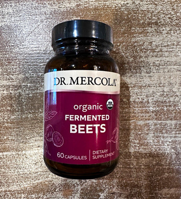 Dr. Mercola Organic Fermented Beets Dietary Supplement 60 Capsules Exp 03/2027