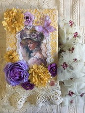 Victorian Inspirational Hardback Padded Journal Handmade By Louise McGuire