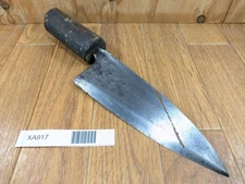 DAMAGED Japanese Chef's Kitchen Knife DEBA Vintage VERY OLD DIY 172/290mm XA917