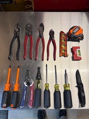 Klein Tools - Linemans, Crimpers, strippers, screwdrivers, pipe level, reamer, t