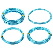 16.4ft Aluminum Wire, 4pcs Jewelry Craft Wire 1mm 1.5mm 2mm 2.5mm, Blue