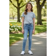 Cat Jack Girls Skinny Jeans Light Wash Denim Slim Fit Pants Size 12