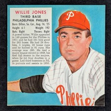 1952 Red Man Willie Jones #NL11 NO TAB