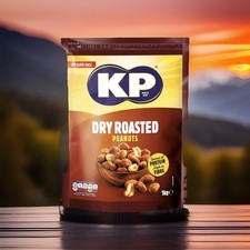 KP Dry Roasted Peanuts Party Snack Zip Close Packet Bag Large Nut Share Pack 1Kg