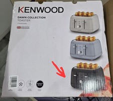 Kenwood Dawn Collection 4 Slice Slot Toaster TFP09.000BK Midnight Black NEW