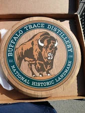BUFFALO TRACE BOURBON DISTILLERY NATIONAL HISTORIC LANDMARK BARREL HEAD 