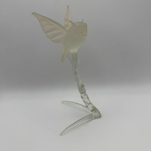 Estatuilla de búho de vidrio soplado a mano de colección adorno escultura artística coleccionable. - Imagen 6 de 7
