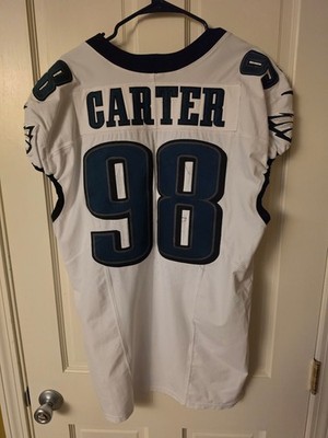 2024 Philadelphia Eagles Jalen Carter Game Worn Jersey Used COA Georgia Bulldogs