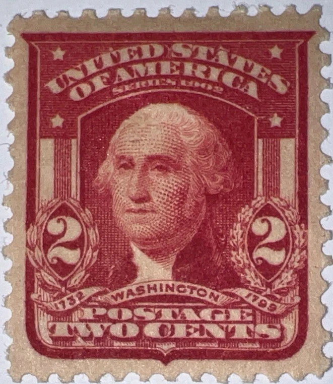 Travelstamps: 1903 US Stamps Scott #319 2c Washington Mint MOGH - Image 2 of 4