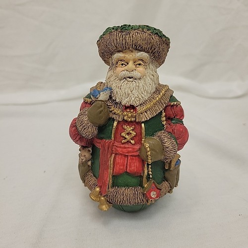 The Heritage Santa Collection Roly Poly 4 Vintage Christmas Figures w Boxes Lot - Picture 12 of 17
