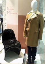 USED SACAI LONG COAT MOUTON DOCKING UNUSED