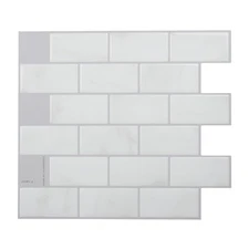 Peel and Stick Backsplash- 10 Sheets of 10.95" x 9.70" - 3D Adhesive Peel and...