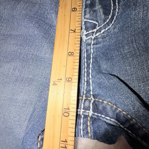 True Luck Jeans Men's 32X32 Blue Straight Western Stretch Faded Denim Casual - Picture 9 of 12