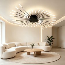 Innenbeleuchtung 128CM Flush Mount Kronleuchter LED Deckenleuchte F&uuml;r Wohnzimmer