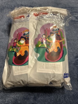 KF94 50pk  Black Non Medical Protective Face Mask Kids 4 Layer New Sealed A16