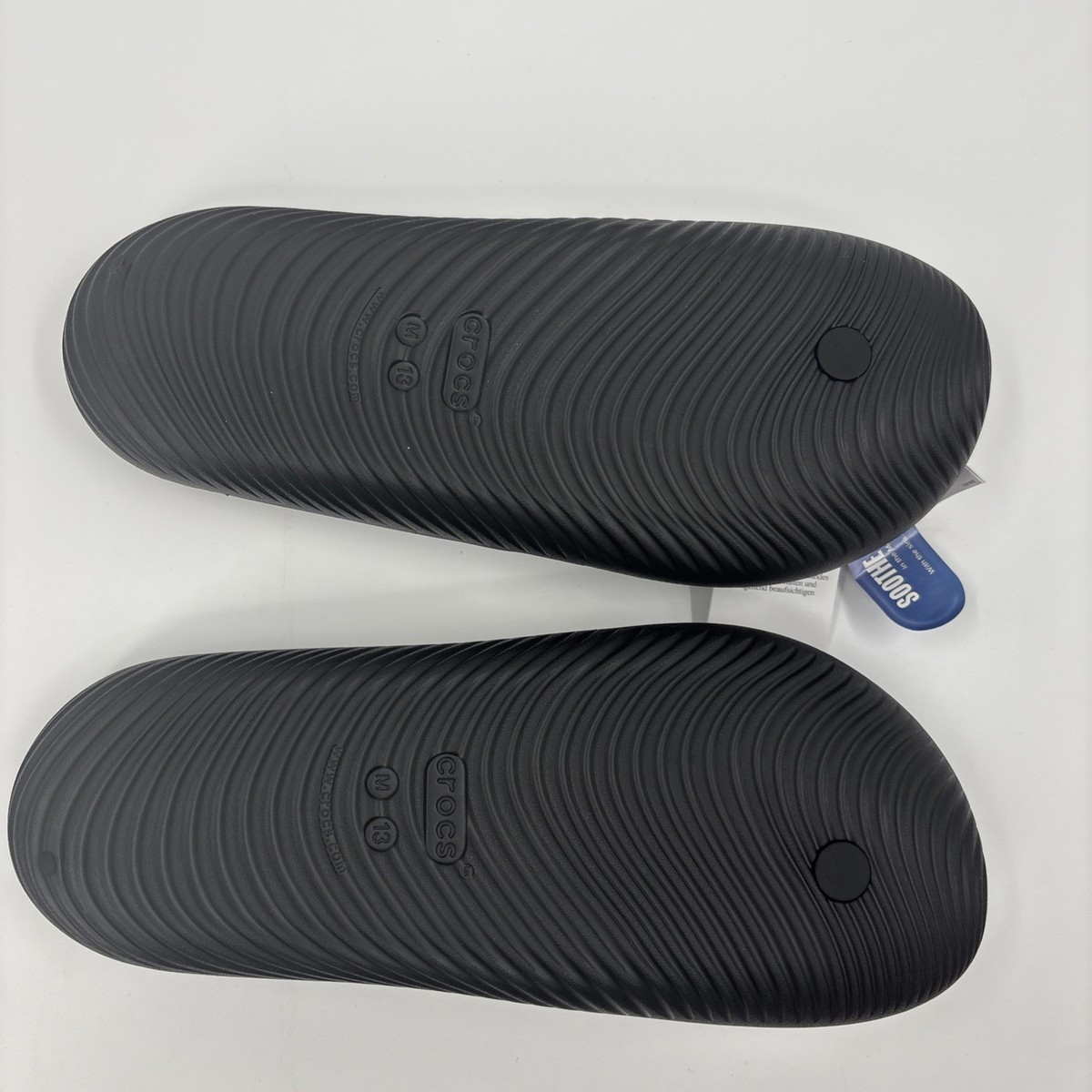 Crocs Mellow Recovery Flip Flop Sandle Black 208437-001 NWT Mens