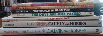 Vintage Calvin And Hobbes 6 Book Lot Bill Watterson Andrews McMeel PB