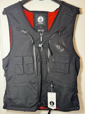 Volcom Mens 2024 Snowboard Backcountry- Iguchi Slack Vest - Black - Size Medium