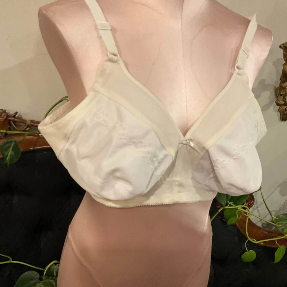 Vintage The Woman Within Wireless Full Coverage Bra Size 42DD Ivory - Image 2 of 4