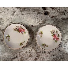Old Foley James Kent Ltd Harmony Rose Butter Pats Set of 2 Vintage