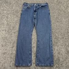 Levis 517 Jeans Mens 36x30 Blue Bootcut Classic Medium Wash Denim Workwear Logo