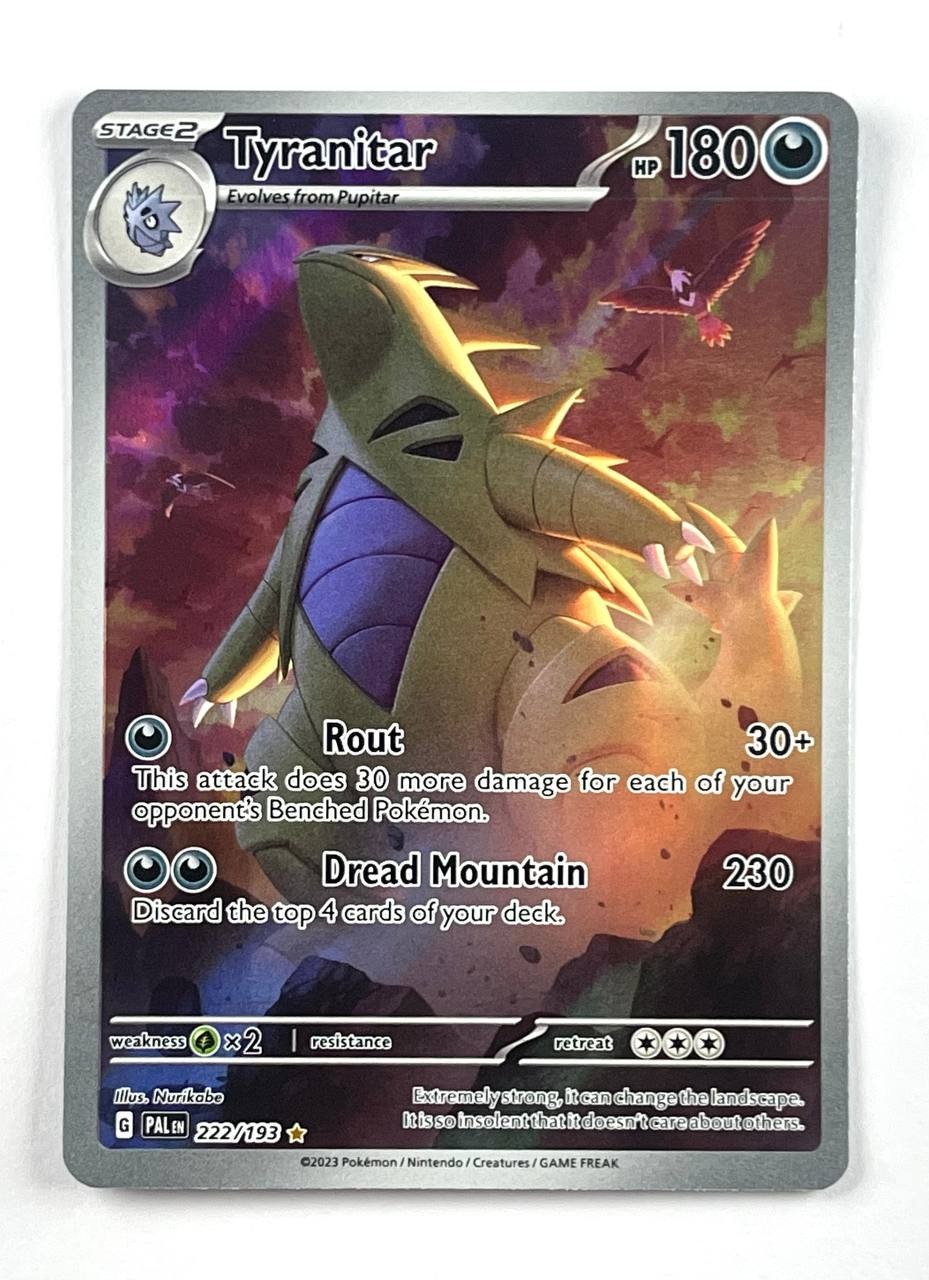 Tyranitar 222/193 Paldea Evolved Pokémon Card Near Mint NM Illustration Rare
