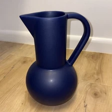 Raawii LARGE Strøm Jug in Blue by Nicholai Wiig-Hansen Earthenware 11"