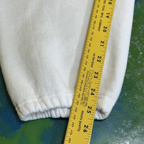 Pantalones deportivos grandes blancos de algodón pesado Lee vintage hechos en EE. UU. Ameritech - Imagen 10 de 11