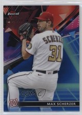 2021 Topps Finest Purple/Aqua Vapor Refractor 95/250 Max Scherzer #65 ni4