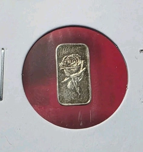 Single Rose 🌹  1 Gram .999 Fine Pure SILVER Bullion Mini Bar Coin Ingot