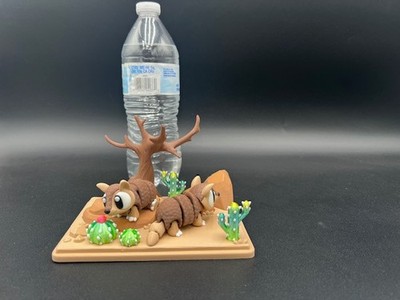 3D Printed Armadillo Desert Habitat by 3DGOB   Cute Mini Scene