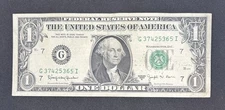 1963 B Joseph Barr Note - $1 One Dollar Bill - G37425365I