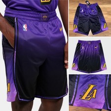 Short de basketball Nike NBA City Edition Lakers Dri-Fit FQ4410 504 S Small...