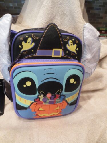 Disney Loungefly Stitch x-body -Glow In The Dark Halloween Candy Cosplay Bag nwt - Picture 1 of 11