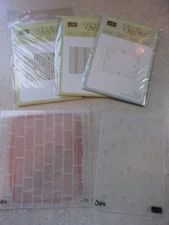 Lot of 5 Stampin Up Sizzix Big Shot Embossing Folders ZigZag Tiny Triangles Fili